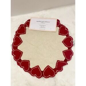 Cupcakes and Cashmere Valentines Round Heart Set of 4 Placemats